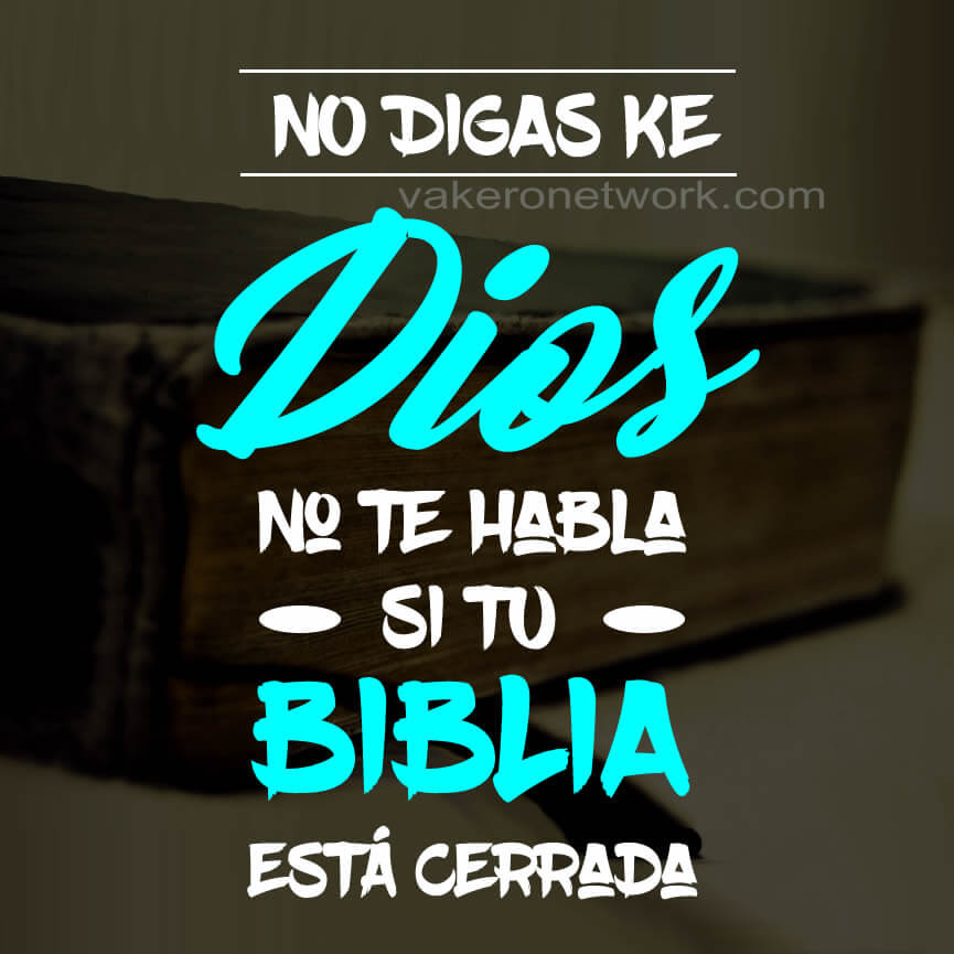 DIOS NO HABLA BIBLIA CERRADA